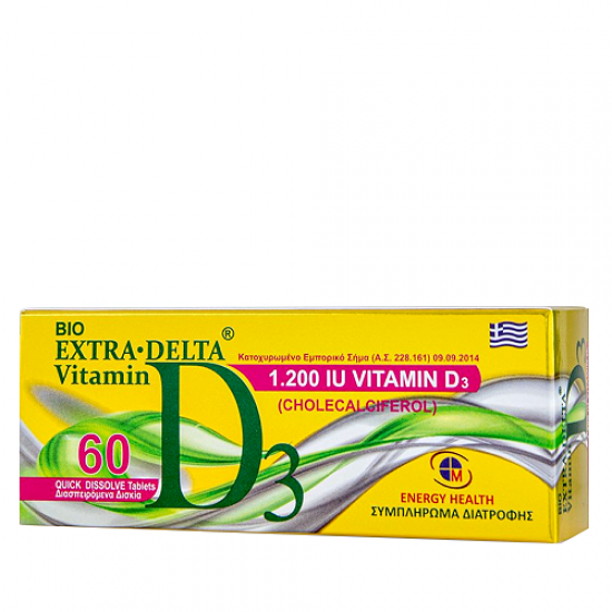Medichrom Bio Extra-Delta Vitamin D3 1200IU 60 Διασπειρόμενα Δισκία