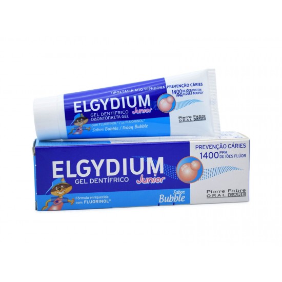 Elgydium Junior Bubble Οδοντόκρεμα για Παιδιά απο 7 έως 12 ετών 1400ppm  με γεύση Τσιχλόφουσκας 50 ml