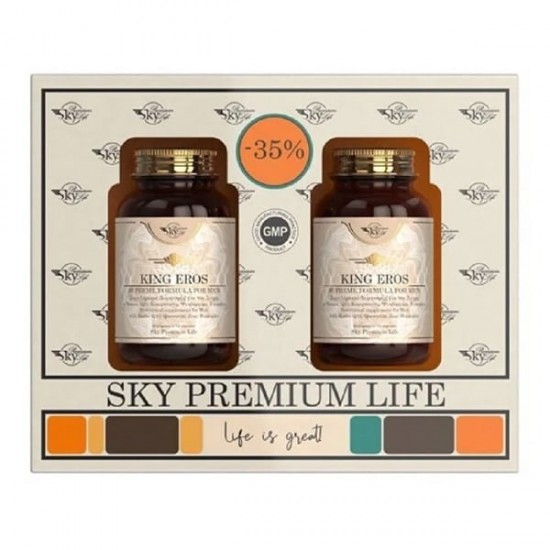 Sky Premium Life Promo King Eros Συμπλήρωμα Για Την Σεξουαλική Υγεία Του Άνδρα 2x60 Κάψουλες Sky Premium Life Promo King Eros Συμπλήρωμα Για Την Σεξουαλική Υγεία Του Άνδρα 2x60 Κάψουλες