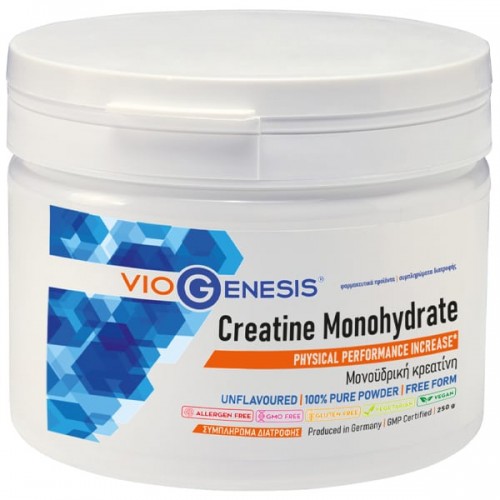 VioGenesis Creatine Monohydrate Συμπλήρωμα διατροφής με Μονοϋδρική Κρεατίνη 250 g