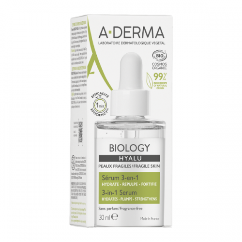 A-Derma Biology Hyalu Organic 3-in-1 Ενυδατικό Serum Προσώπου 30ml