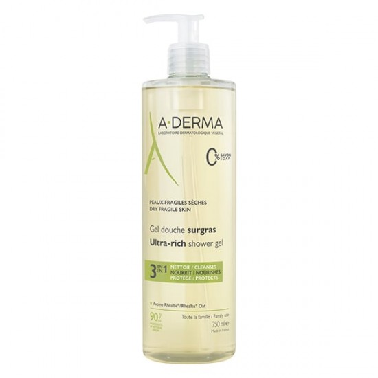 A-Derma Gel Douche Surgras Τζελ Καθαρισμού Για Πρόσωπο & Σώμα Για Ξηρές Επιδερμίδες 750ml A-Derma Gel Douche Surgras Τζελ Καθαρισμού Για Πρόσωπο & Σώμα Για Ξηρές Επιδερμίδες 750ml