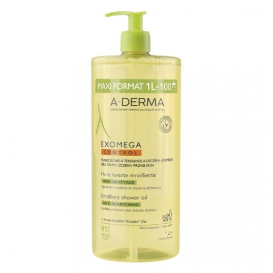 A-Derma Exomega Control Emollient Shower Oil Λάδι Καθαρισμού κατά του Κνησμού 1lt A-Derma Exomega Control Emollient Shower Oil Λάδι Καθαρισμού κατά του Κνησμού 1lt