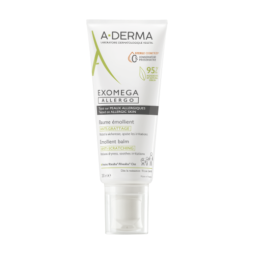 A-Derma Exomega Allergo Baume Emollient, Αποστειρωμένο Μαλακτικό Βάλσαμο κατά του Αισθήματος Κνησμού 200ml