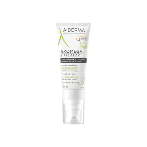 A-Derma Exomega Allergo Baume Emollient, Αποστειρωμένο Μαλακτικό Βάλσαμο κατά του Αισθήματος Κνησμού 40ml