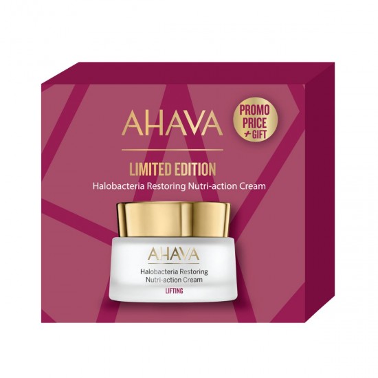 Ahava Promo Lifting Halobacteria Restoring Nutri-Action Cream, Κρέμα Προσώπου Ημέρας, Ώριμη Επιδερμίδα 50ml + Δώρο  Πλούσια Κρέμα Νύχτας 15ml