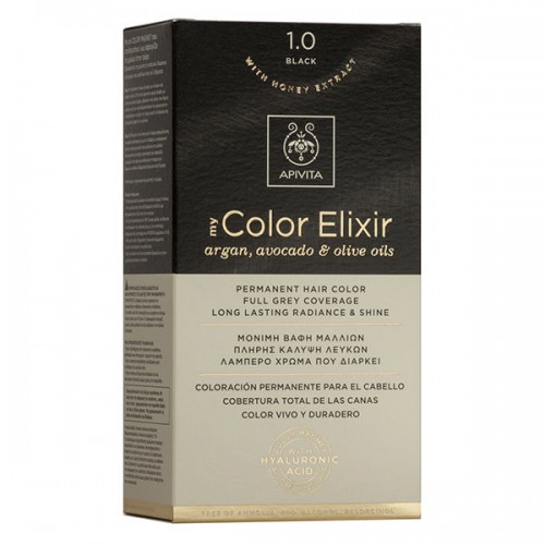 Apivita Βαφή Μαλλιών My Color Elixir Μαύρο/Black No 1.0
