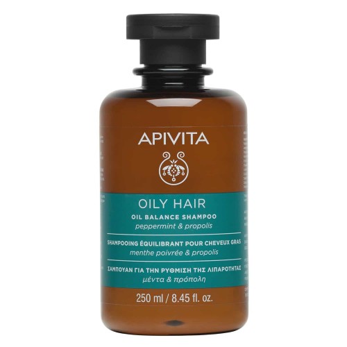 Apivita Shampoo Oily Hair, Σαμπουάν για τη Ρύθμιση της Λιπαρότητας 250ml Apivita Shampoo Oily Hair, Σαμπουάν για τη Ρύθμιση της Λιπαρότητας 250ml