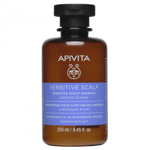 Apivita Shampoo Sensitive Scalp, Σαμπουάν για Ευαίσθητο Τριχωτό με Πρεβιοτικά & Μέλι 250ml Apivita Shampoo Sensitive Scalp, Σαμπουάν για Ευαίσθητο Τριχωτό με Πρεβιοτικά & Μέλι 250ml