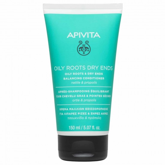 Apivita Conditioner Oily Roots Dry Ends, Κρέμα Εξισορρόπησης για Μαλλιά με Λιπαρές Ρίζες & Ξηρές Άκρες 150ml