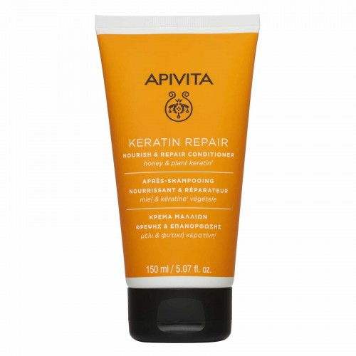 Apivita Conditioner Keratin Repair, Κρέμα Θρέψης & Επανόρθωσης με Μέλι & Φυτική Κερατίνη 150ml