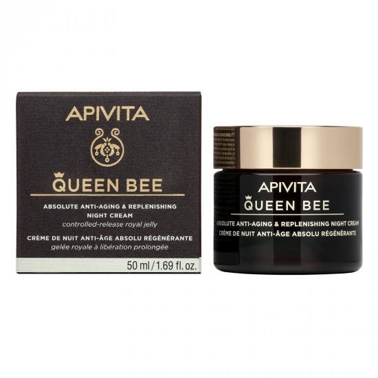 Apivita Queen Bee Night Cream, Κρέμα Νύχτας Απόλυτης Αντιγήρανσης & Εντατικής Θρέψης 50ml