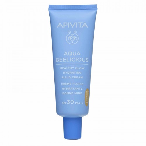 Apivita Aqua Beelicious Λεπτόρρευστη Κρέμα Ενυδάτωσης SPF30 Με Χρώμα 40ml