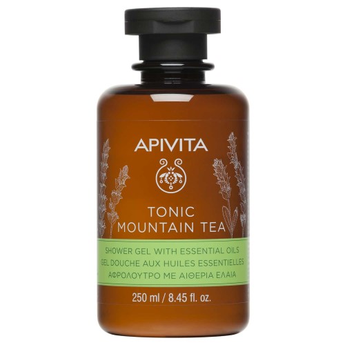 Apivita Shower Gel Tonic Mountain Tea, Αφρόλουτρο με Αιθέρια Έλαια 250ml Apivita Shower Gel Tonic Mountain Tea, Αφρόλουτρο με Αιθέρια Έλαια 250ml