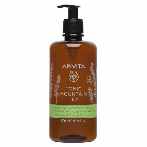 Apivita Shower Gel Tonic Mountain Tea, Eco Pack Αφρόλουτρο Με Αιθέρια Έλαια 500ml Apivita Shower Gel Tonic Mountain Tea, Eco Pack Αφρόλουτρο Με Αιθέρια Έλαια 500ml