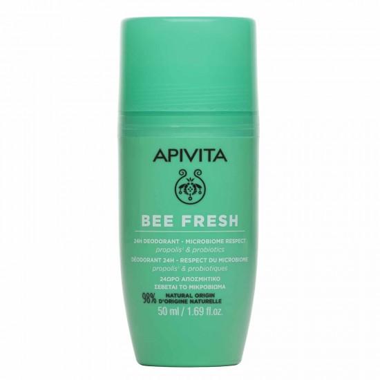 Apivita Bee Fresh 24h Deodorant, Αποσμητικό Roll On με Πρόπολη & Προβιοτικά 50ml