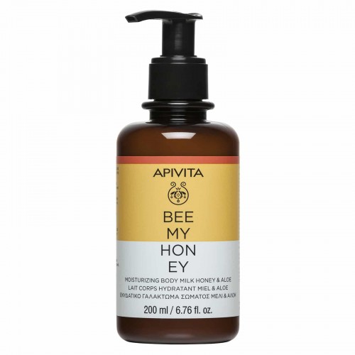 Apivita Bee My Honey Moisturizing Body Milk,  Ενυδατικό Γαλάκτωμα Σώματος Μέλι & Αλόη 200ml