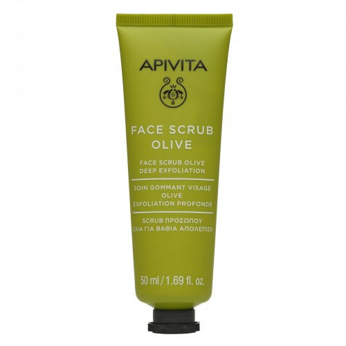 Apivita Face Scrub Olive, Scrub Προσώπου Βαθιάς Απολέπισης με Ελιά 50ml