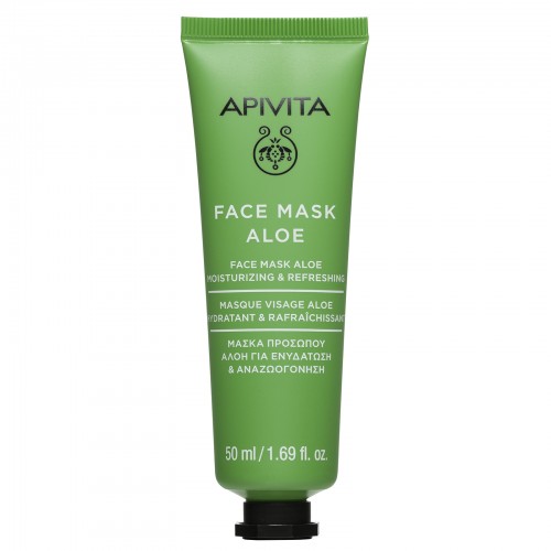 Apivita Face Mask Aloe Μάσκα Προσώπου Αλόη για Ενυδάτωση & Αναζωογόνηση 50ml