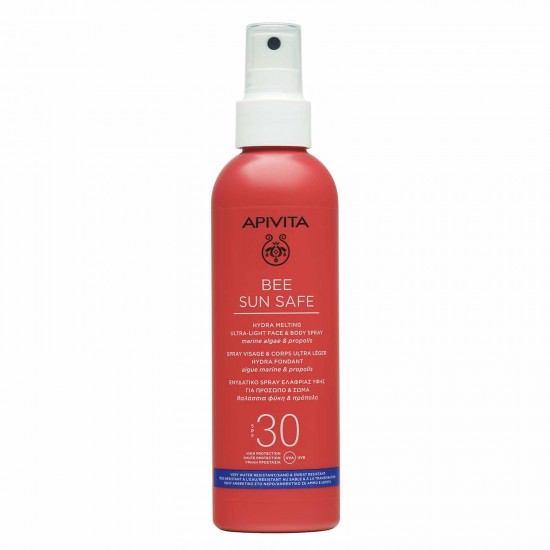 Apivita Bee Sun Safe Hydra Melting Ultra Light Face & Body Spray SPF30, Ενυδατικό Spray Ελαφριάς Υφής 200ml