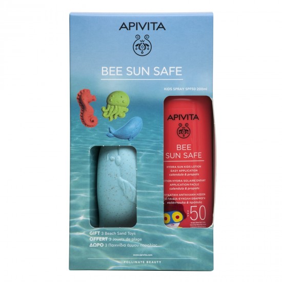 Apivita Promo Bee Sun Safe Hydra Sun Kids Lotion SPF50 Ενυδατική Αντηλιακή Λοσιόν για Παιδιά  200ml &  ΔΩΡΟ 3 Παιχνίδια Άμμου Παραλίας