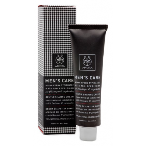 Apivita Men's Care, Απαλή Κρέμα Ξυρίσματος Κατά Των Ερεθισμών Με Βάλσαμο & Πρόπολη 100ml