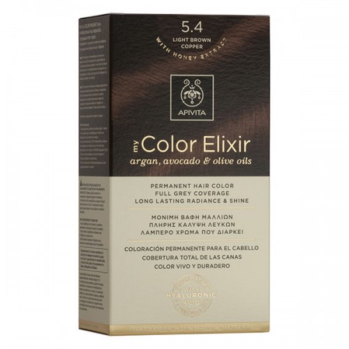 Apivita Βαφή Μαλλιών My Color Elixir Καστανό Ανοιχτό Χάλκινο/Light Brown Copper No 5.4