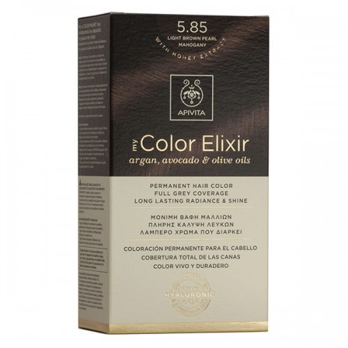 Apivita Βαφή Μαλλιών My Color Elixir Καστανό Ανοιχτό Περλέ Μαονί/Light Brown Pearl Mahogany No 5.85 