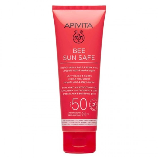 Apivita Bee Sun Safe Hydra Fresh Face & Body Milk SPF50, Ενυδατικό Αντηλιακό Γαλάκτωμα για Πρόσωπο & Σώμα 100ml Apivita Bee Sun Safe Hydra Fresh Face & Body Milk SPF50, Ενυδατικό Αντηλιακό Γαλάκτωμα για Πρόσωπο & Σώμα 100ml