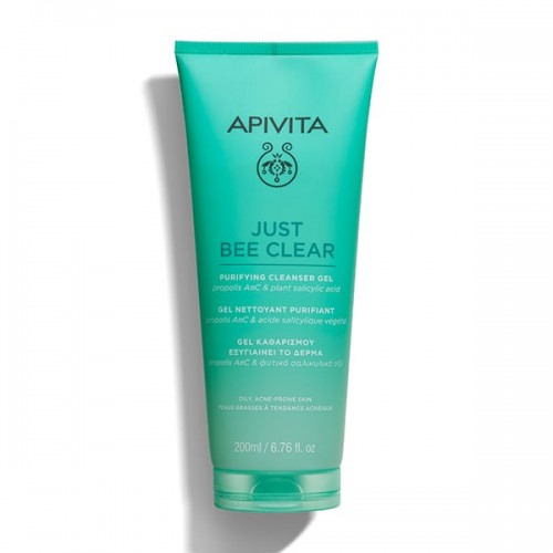 Apivita Just Bee Clear Purifying Cleanser Gel Καθαρισμού, Εξυγιαίνει το Δέρμα 200ml Apivita Just Bee Clear Purifying Cleanser Gel Καθαρισμού, Εξυγιαίνει το Δέρμα 200ml