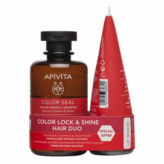 Apivita Promo Shampoo Color Seal Σαμπουάν Προστασίας Χρώματος, 250ml & Color Protect Conditioner Κρέμα Μαλλιών 150ml