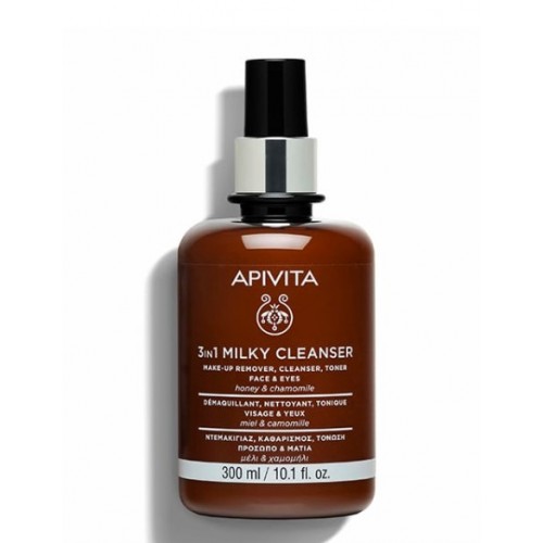 Apivita Cleansing Milk 3in1 Πρόσωπο & Μάτια με Χαμομήλι και Μέλι 200ml