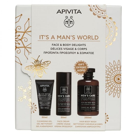 Apivita Promo Men's Care Σετ Ανδρικής Περιποίησης με Κρέμα Προσώπου & Ματιών 50ml & Gel Καθαρισμού για Πρόσωπο & Μάτια 50ml & Δώρο Σαμπουάν - Αφρόλουτρο 250ml Apivita Promo Men's Care Σετ Ανδρικής Περιποίησης με Κρέμα Προσώπου & Ματιών 50ml & Gel Καθαρισμού για Πρόσωπο & Μάτια 50ml & Δώρο Σαμπουάν - Αφρόλουτρο 250ml