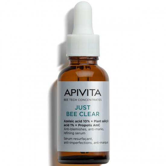 Apivita Just Bee Clear Serum Ορός Λείανσης για Ατέλειες & Σημάδια Ακμής, 30ml Apivita Just Bee Clear Serum Ορός Λείανσης για Ατέλειες & Σημάδια Ακμής, 30ml