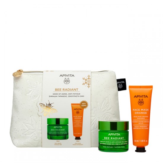 Apivita Promo Bee Radiant με Αντιγηραντική Κρέμα Πλούσιας Υφής 50ml & Δώρο Μάσκα Προσώπου με Πορτοκάλι για Λάμψη 50ml Apivita Promo Bee Radiant με Αντιγηραντική Κρέμα Πλούσιας Υφής 50ml & Δώρο Μάσκα Προσώπου με Πορτοκάλι για Λάμψη 50ml