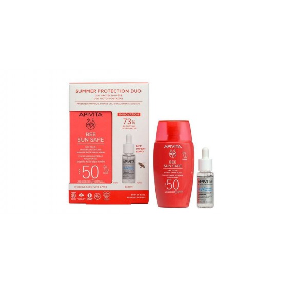 Apivita Promo Summer Protection Duo Bee Sun Safe Dry Touch Λεπτόρευστη Κρέμα Προσώπου κατά των Πανάδων & Ρυτίδων SPF50 50ml & Δώρο HA5 Honey Repair Serum Ορός Επανόρθωση 10ml Apivita Promo Summer Protection Duo Bee Sun Safe Dry Touch Λεπτόρευστη Κρέμα Προσώπου κατά των Πανάδων & Ρυτίδων SPF50 50ml & Δώρο HA5 Honey Repair Serum Ορός Επανόρθωση 10ml