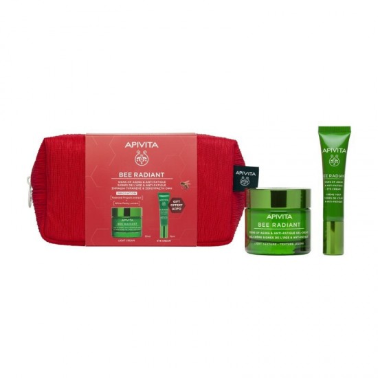 Apivita Bee Radiant Promo Pack Signs of Aging & Anti-Fatigue Gel-Cream Κρέμα Ελαφριάς Υφής για Σημάδια Γήρανσης & Ξεκούραστη Όψη 50ml & Δώρο Eye Cream Κρέμα Ματιών για Σημάδια Γήρανσης & Ξεκούραστη Όψη 15ml & Νεσεσέρ Apivita Bee Radiant Promo Pack Signs of Aging & Anti-Fatigue Gel-Cream Κρέμα Ελαφριάς Υφής για Σημάδια Γήρανσης & Ξεκούραστη Όψη 50ml & Δώρο Eye Cream Κρέμα Ματιών για Σημάδια Γήρανσης & Ξεκούραστη Όψη 15ml & Νεσεσέρ