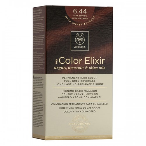 Apivita Βαφή Μαλλιών My Color Elixir Ξανθό Σκούρο Έντονο Χάλκινο/Dark Blonde Intense Copper No 6.44