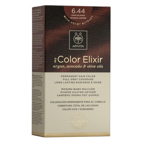 Apivita Βαφή Μαλλιών My Color Elixir Ξανθό Σκούρο Έντονο Χάλκινο/Dark Blonde Intense Copper No 6.44