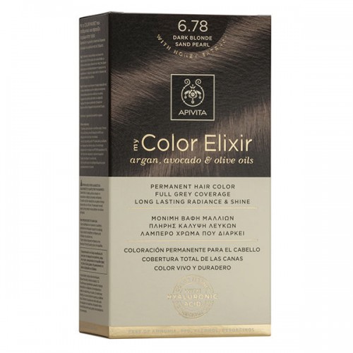 Apivita Βαφή Μαλλιών My Color Elixir Ξανθό Σκούρο Μπεζ Περλέ/ Dark Blown Sand Perl No 6.78