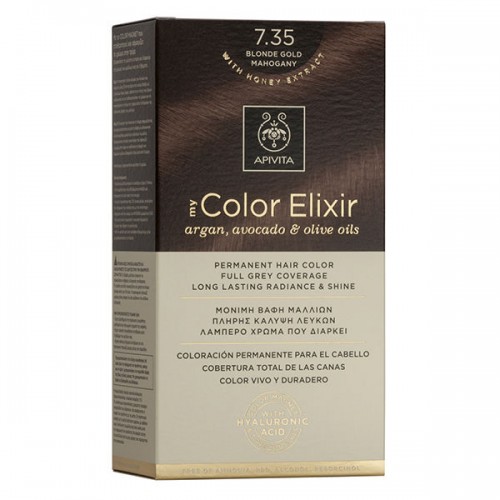Apivita Βαφή Μαλλιών My Color Elixir Ξανθό Μελί Μαονί/ Blonde Gold Mahogany No 7.35