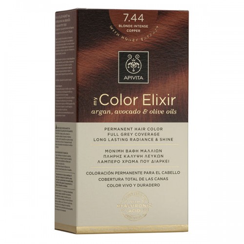 Apivita Βαφή Μαλλιών My Color Elixir Ξανθό Έντονο Χάλκινο/Blonde Intense Copper No7.44