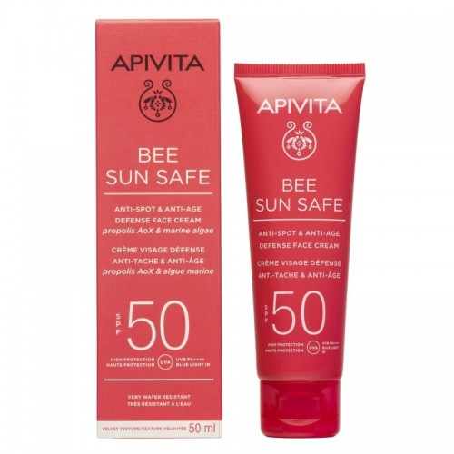Apivita Bee Sun Safe Hydra Fresh Tinted Face Gel-Cream SPF50, Αντηλιακή Κρέμα Gel Προσώπου Ελαφριάς Υφής με Χρώμα 50ml