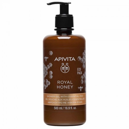 Apivita Shower Gel Royal Honey, Eco Pack Αφρόλουτρο με Αιθέρια Έλαια 500ml Apivita Shower Gel Royal Honey, Eco Pack Αφρόλουτρο με Αιθέρια Έλαια 500ml