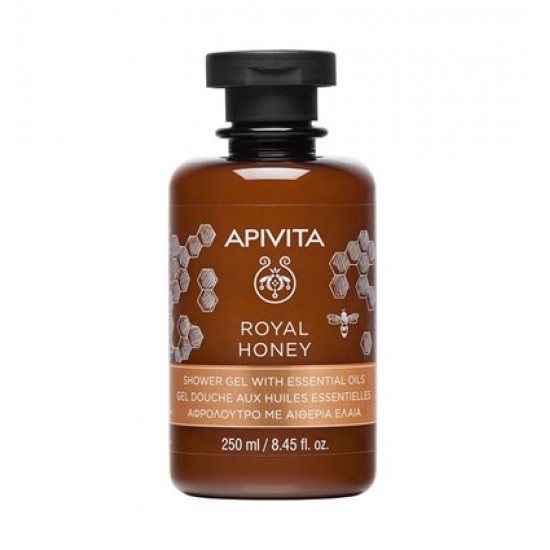 Apivita Shower Gel Royal Honey, Κρεμώδες Aφρόλουτρο με Aιθέρια Έλαια 250ml Apivita Shower Gel Royal Honey, Κρεμώδες Aφρόλουτρο με Aιθέρια Έλαια 250ml