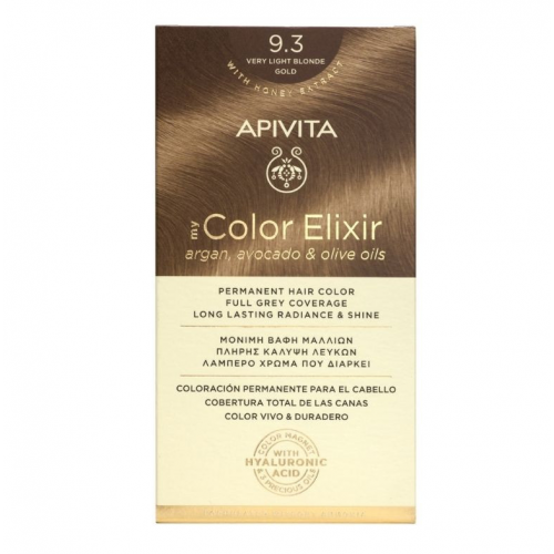 Apivita Βαφή Μαλλιών My Color Elixir Ξανθό Πολύ Ανοιχτό Μελί/ Very Light Blonde Gold No 9.3