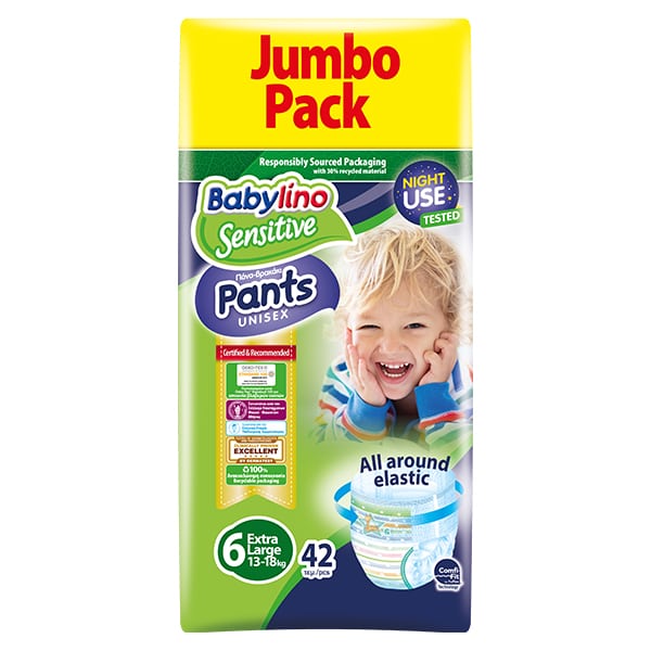 Babylino Pants Unisex Jumbo Pack No6 13-18kg 42 Πάνες Βρακάκι