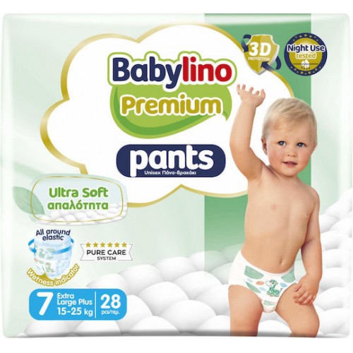 Babylino Premium Ultra Soft Pants No.7 1-25kg Βρεφική Πάνα-Βρακάκι 28τεμ Babylino Premium Ultra Soft Pants No.7 1-25kg Βρεφική Πάνα-Βρακάκι 28τεμ