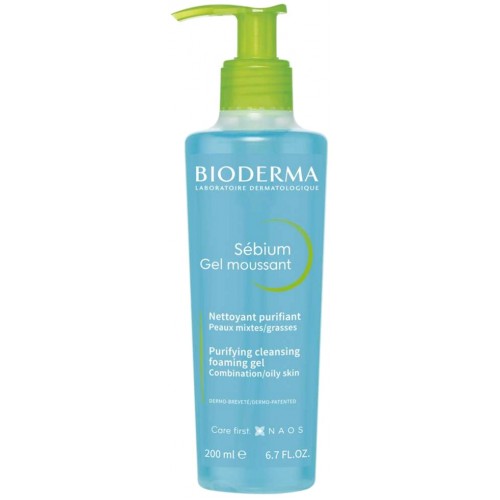 Bioderma Sebium Gel Moussant Καθαρισμού & Ντεμακιγιάζ για Λιπαρό & Ακνεϊκό Δέρμα 200ml