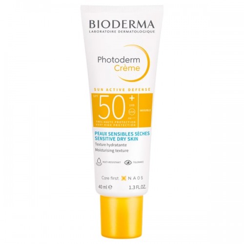 Bioderma Photoderm Creme SPF50+ Αντηλιακό Προσώπου Για Ευαίσθητες Επιδερμίδες, Με Ματ Αποτέλεσμα 40ml